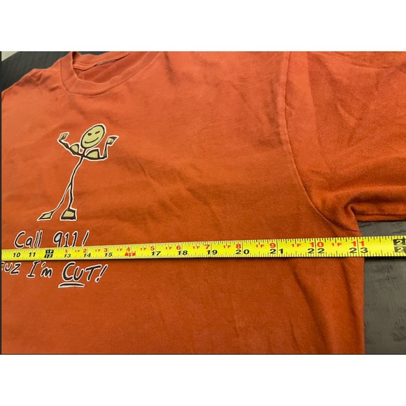 Men's Funny T Shirt - Call 911 cuz I'm Cut! - Sz XL - Picture 4 of 5